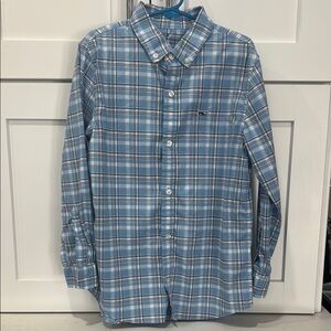 Vineyard Vines Kids Blue Plaid Button-Down Shirt